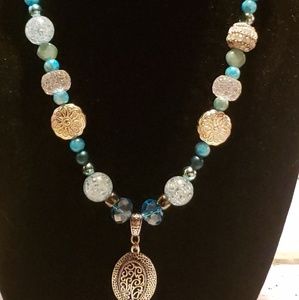 One of a kind beaded women's fashion necklace